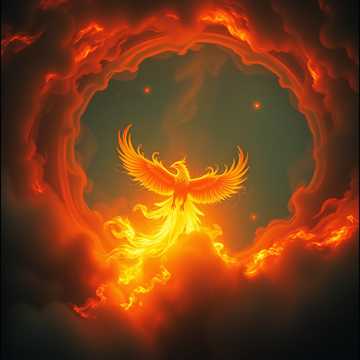Rise of the Eternal Flame - AI generated music album cover