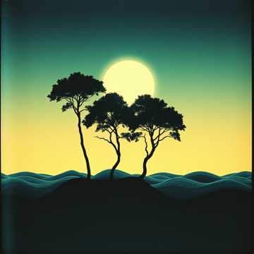 Under the Moonlight - AI generated music album cover