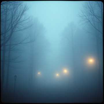 Echoes in the Fog - AI generated music album cover